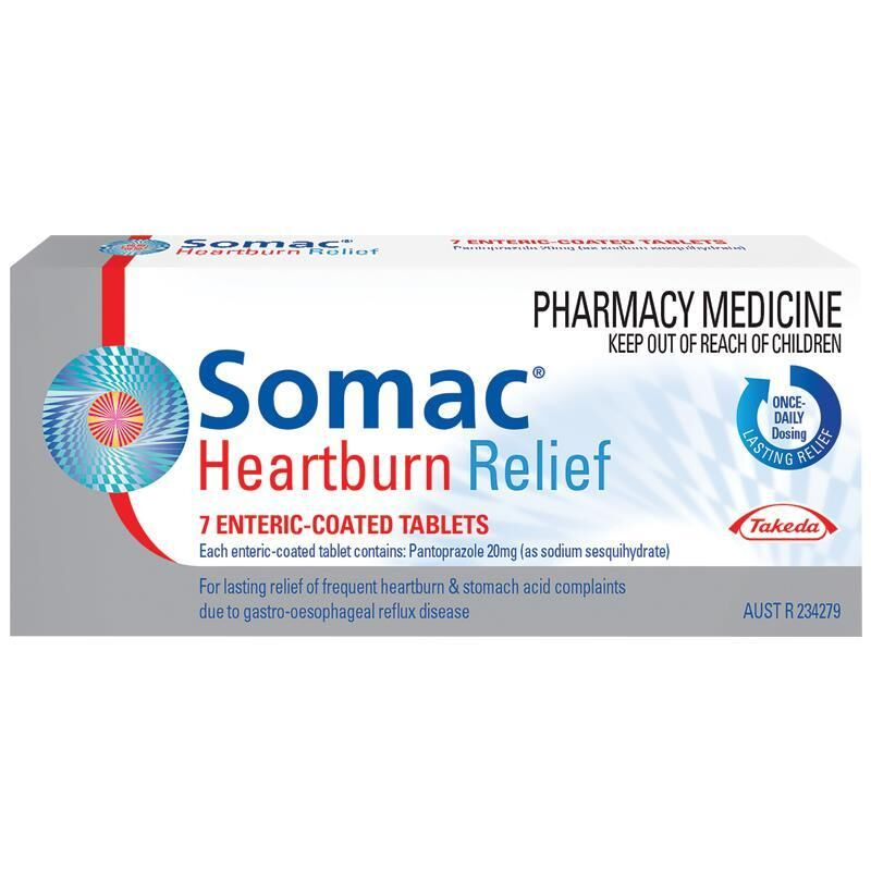 Somac Heartburn Relief 20mg 7 Tablets