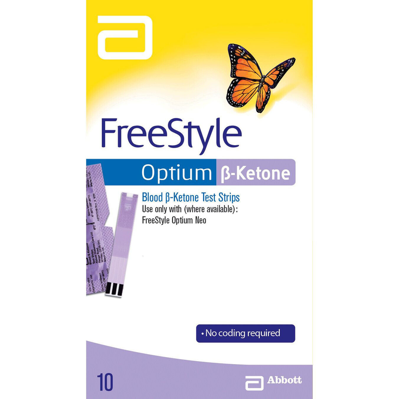 Abbott FreeStyle Optium Ketone (10/Box) Total 10 Strips
