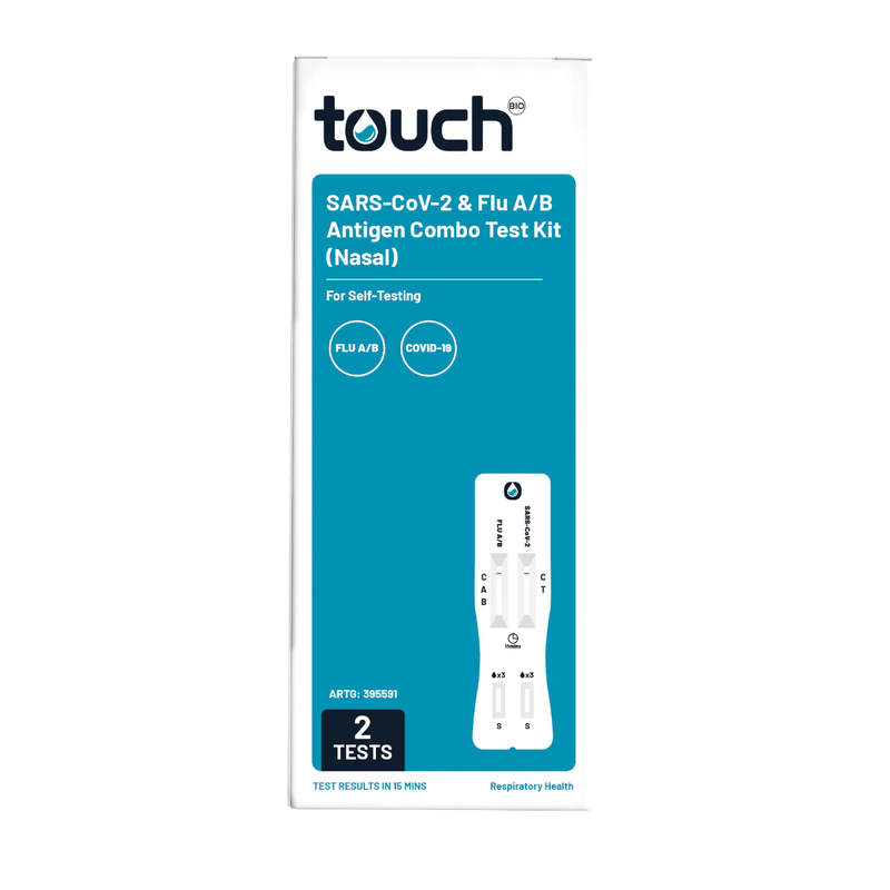 TouchBio SARS COVID-19 and Flu A/B Rapid Antigen 2 Tests