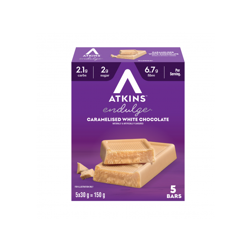 Atkins Low Carb Endulge 5 Bar Pack Caramelised White Chocolate