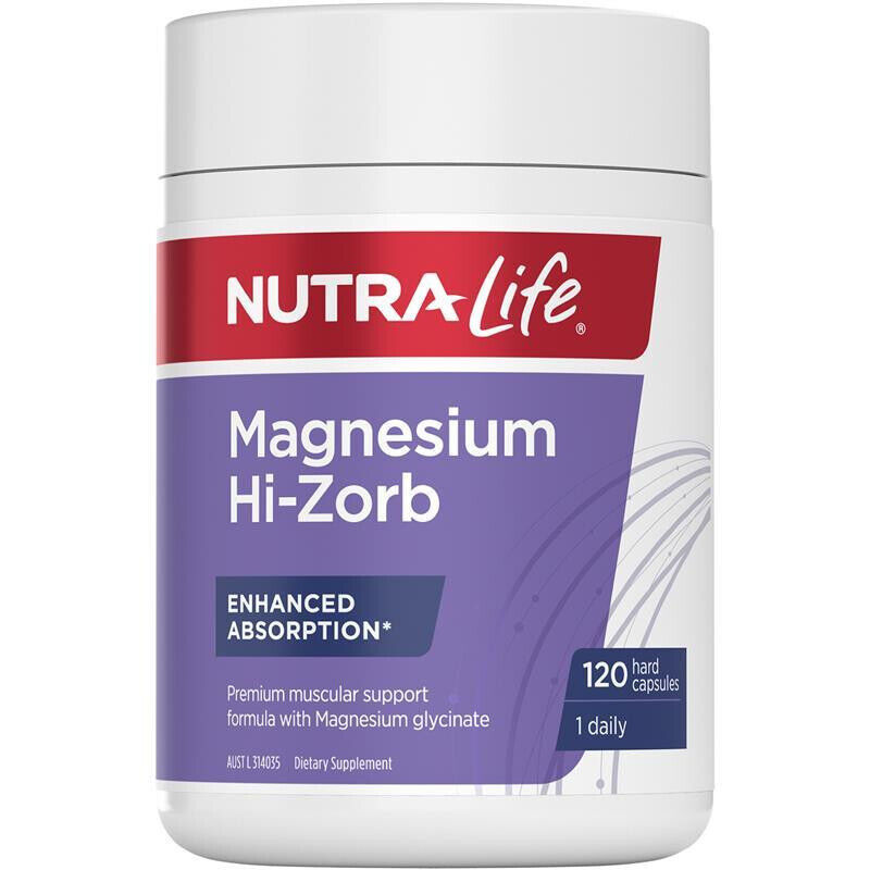 Nutra Life Magnesium Hi-Zorb Enhanced Absorption 120 Capsules