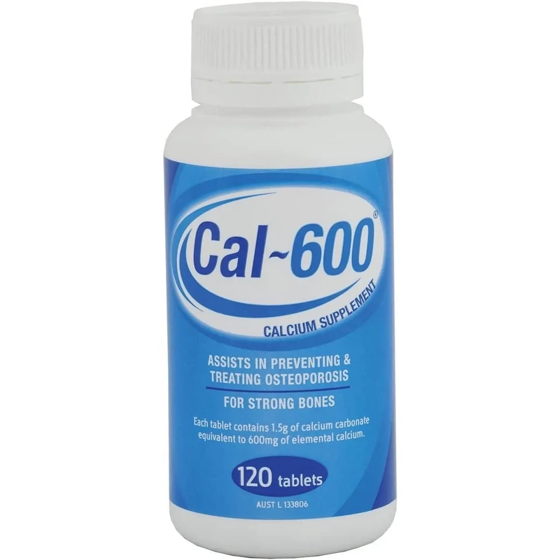 Cal-600 Calcium Supplement 120 Tablets