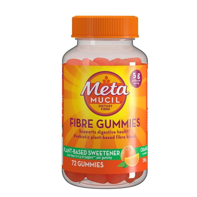Metamucil Fibre Gummies 72 Orange Flavoured Gummies