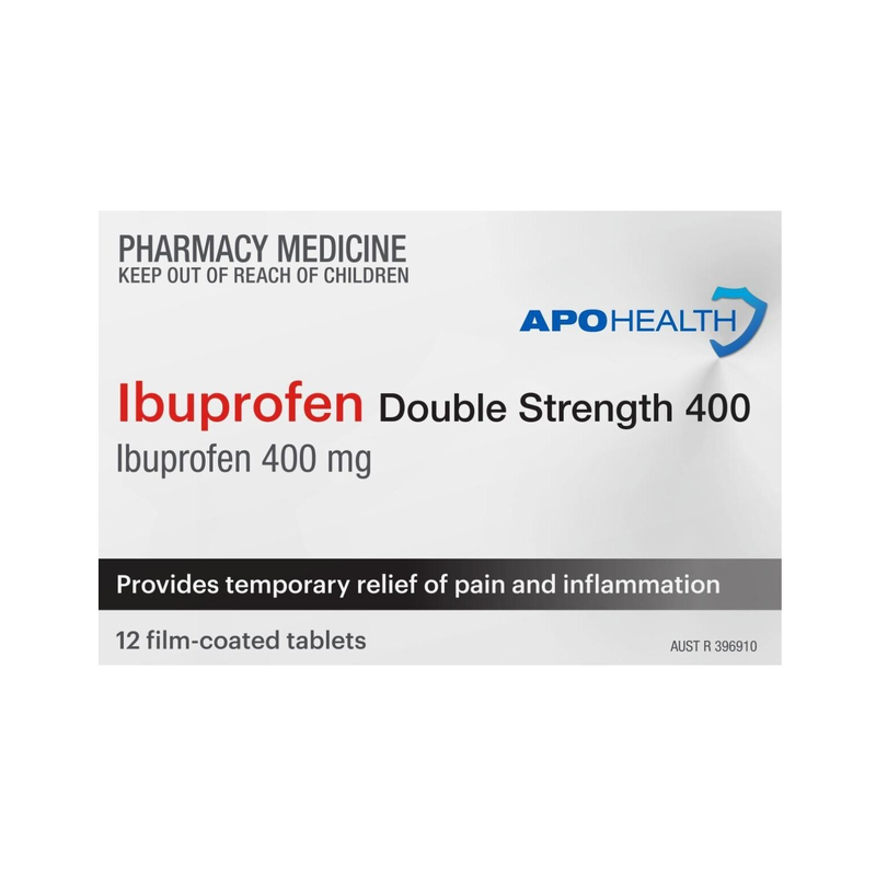 APH Ibuprofen Double Strength 400mg 12 Tablets