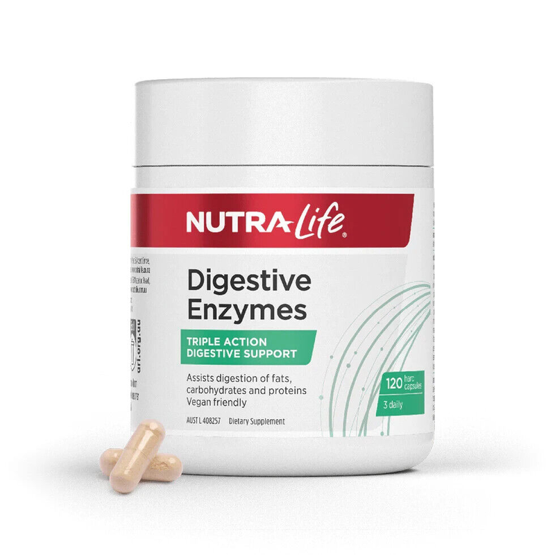 Nutra Life Digestive Enzymes Triple Action Digestive Support 120 Capsules