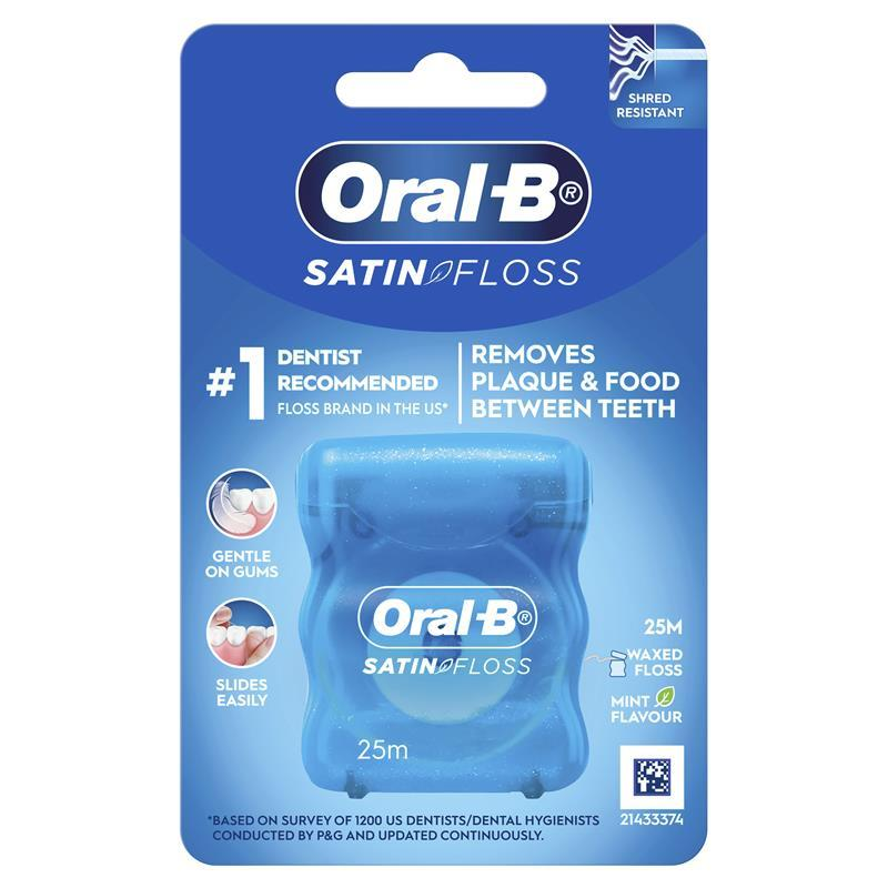 Oral B Satin Floss Waxed Mint 25m