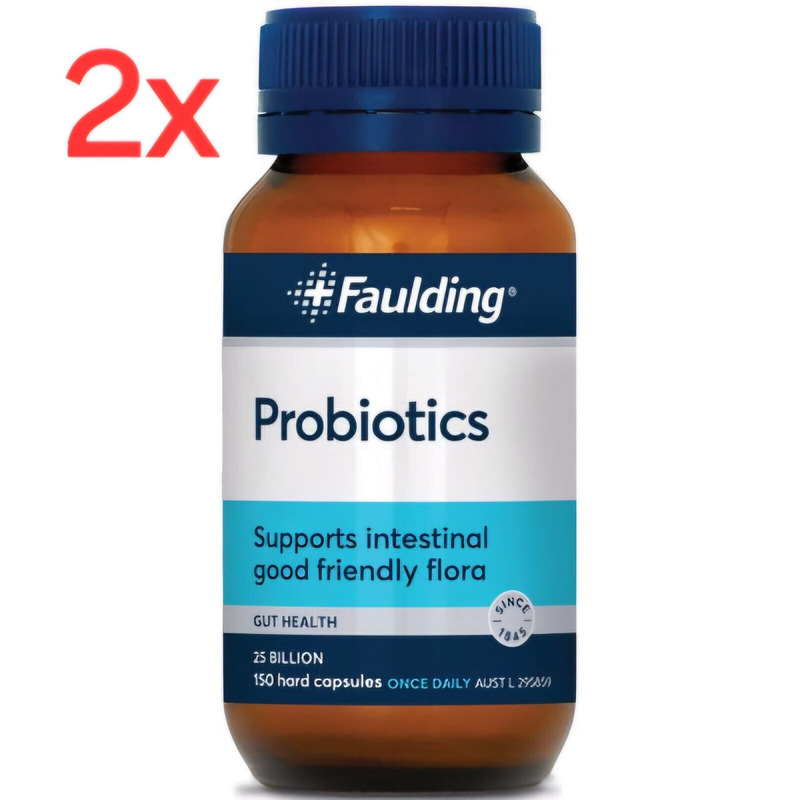 2X Faulding Probiotics 25 Billion CFU 150 Hard Capsules ( Total 300 Capsules )