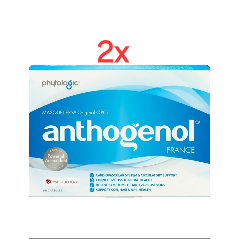 2X Anthogenol 60 Capsules ( Total 120 Capsules )