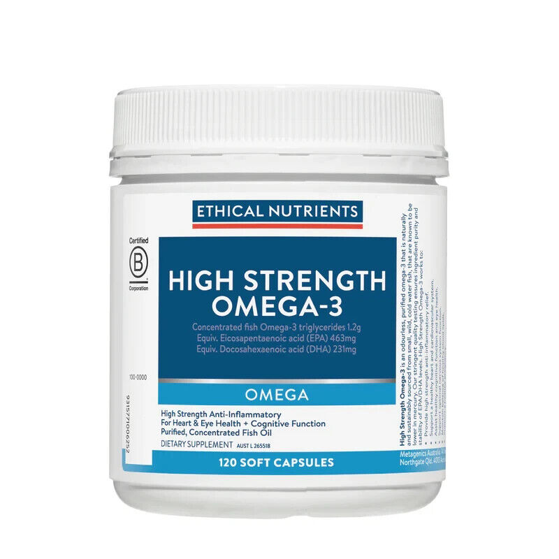 Ethical Nutrients High Strength Omega-3 120 Soft Capsules