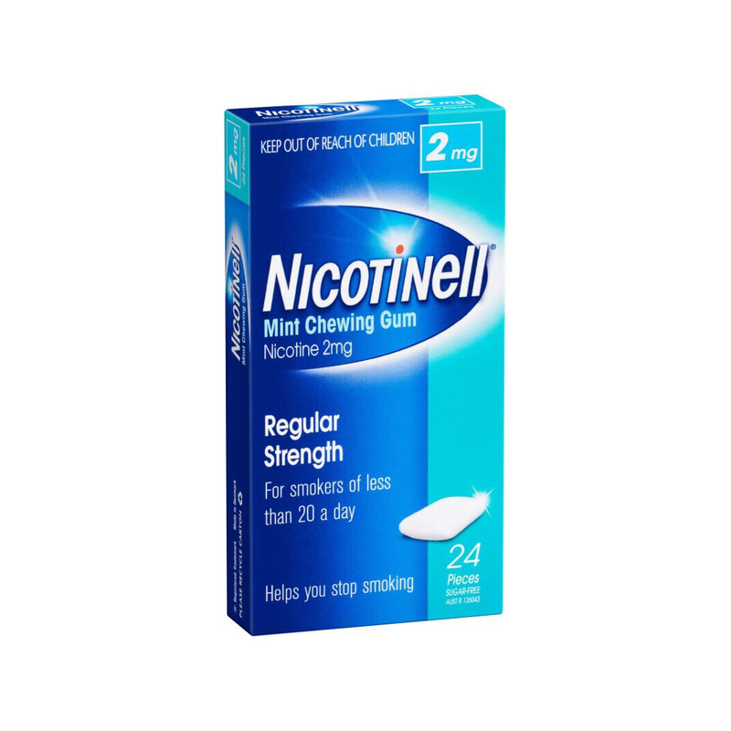 Nicotinell Regular Strength 2mg Mint Chewing Gum 24 Pieces