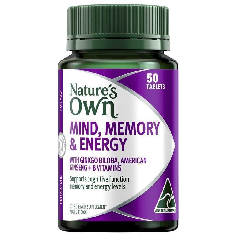 Nature's Own Mind, Memory & Energy 50 Tablets