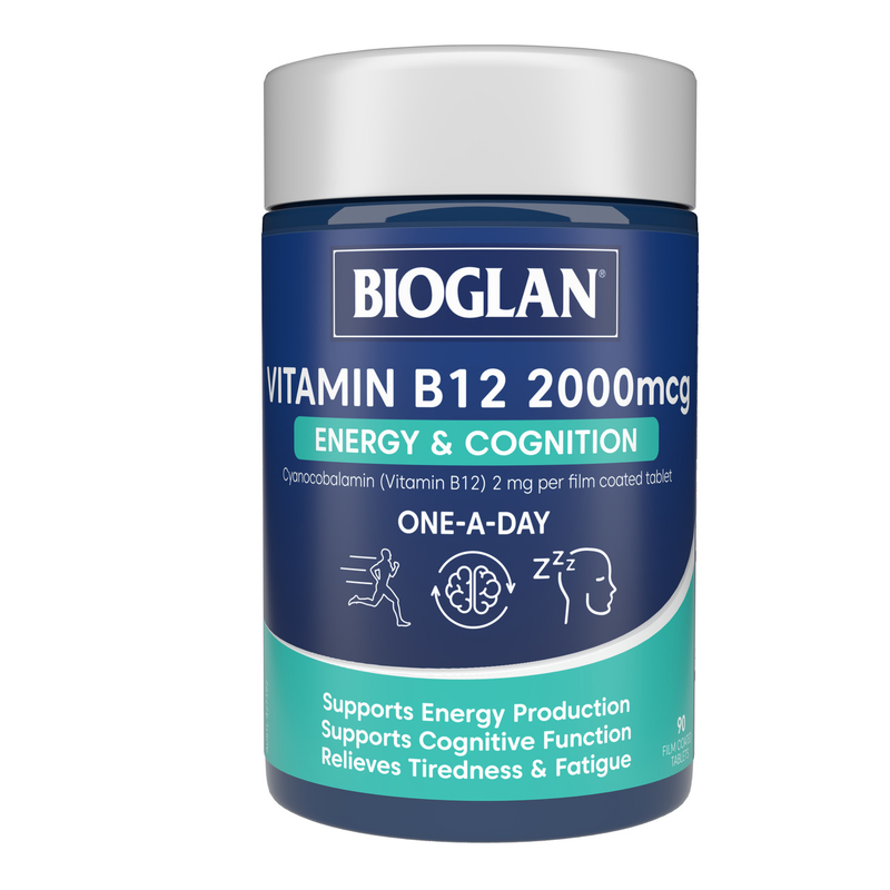 Bioglan Vitamin B12 2000mcg Energy & Cognition 90 Tablets
