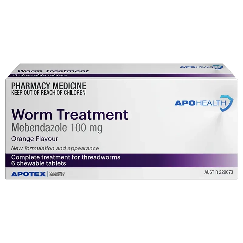 APH Worm Treatment 6 Chewable Tablets Same as Combantrin-1 and Vermox