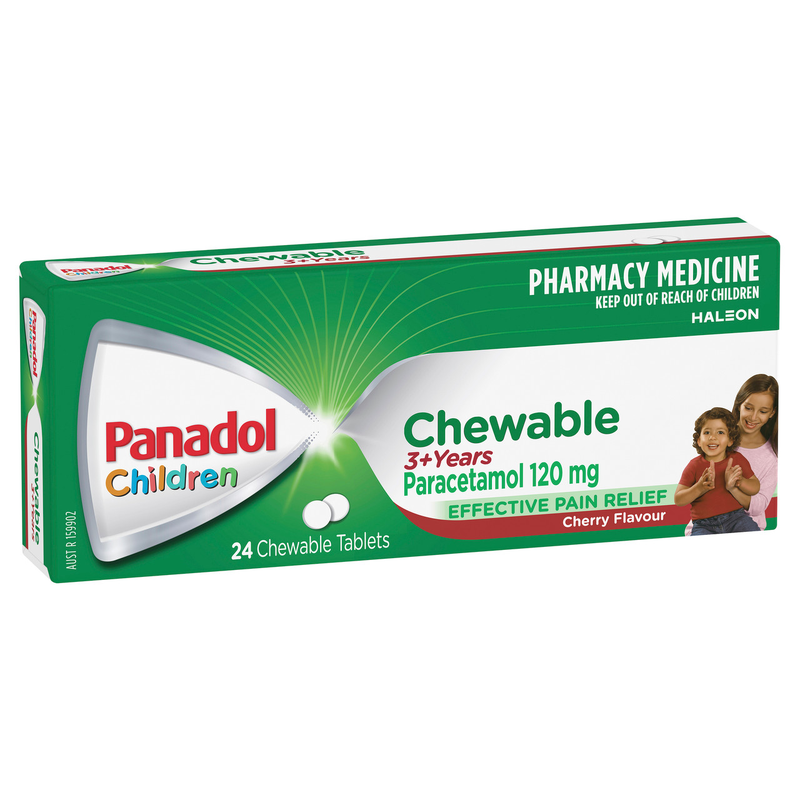 Panadol Children 3+ Years 24 Chewable Tablets