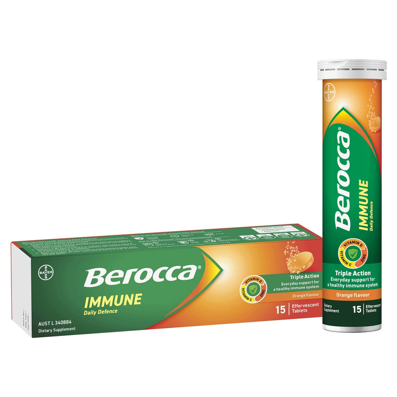 Berocca Immune Daily Defence Orange 15 Effervescent Tablets