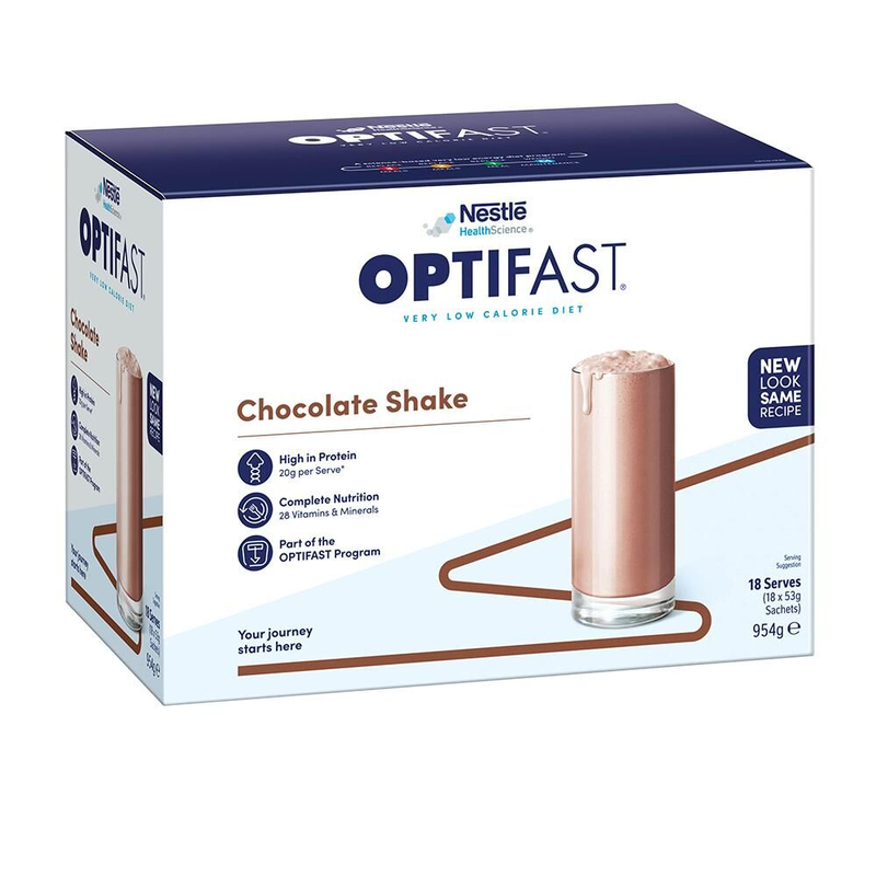 Optifast VLCD Shake Chocolate 18 x 53g Sachets