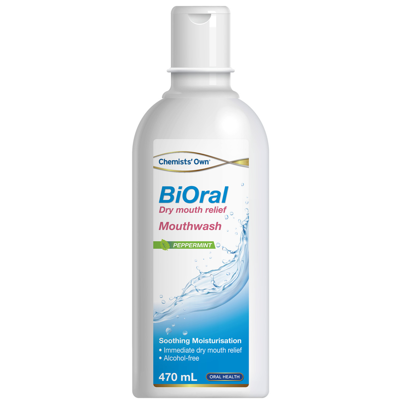 Chemists' Own BiOral Dry Mouth Relief Mouthwash 470ml