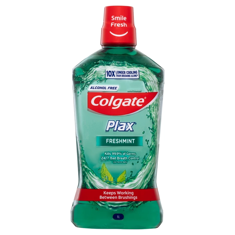 Colgate Plax Freshmint Alcohol Free Mouthwash 1L