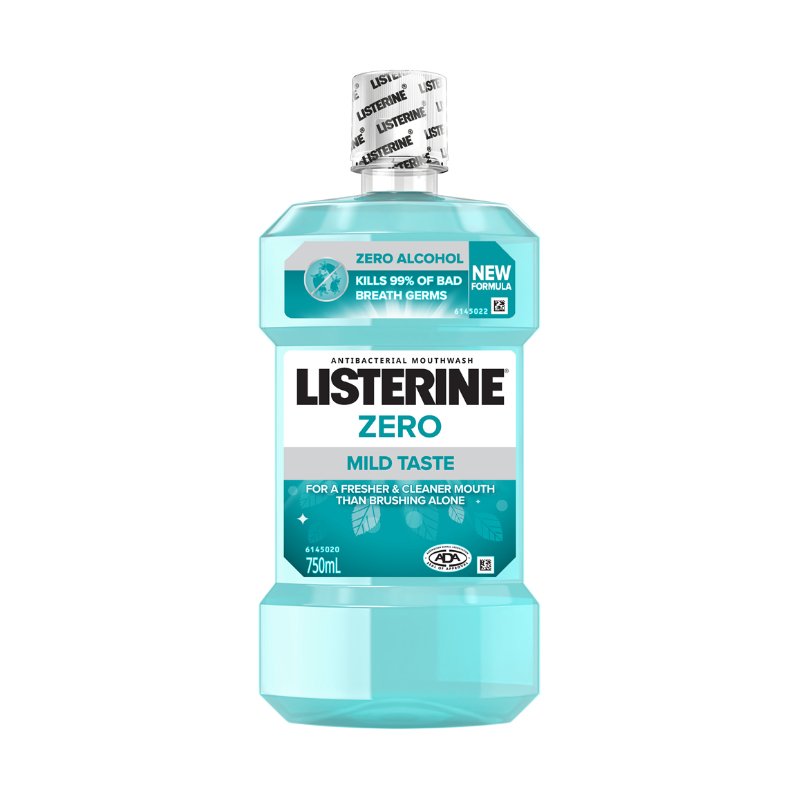 Listerine Zero Alcohol Antibacterial Mouthwash 750ml