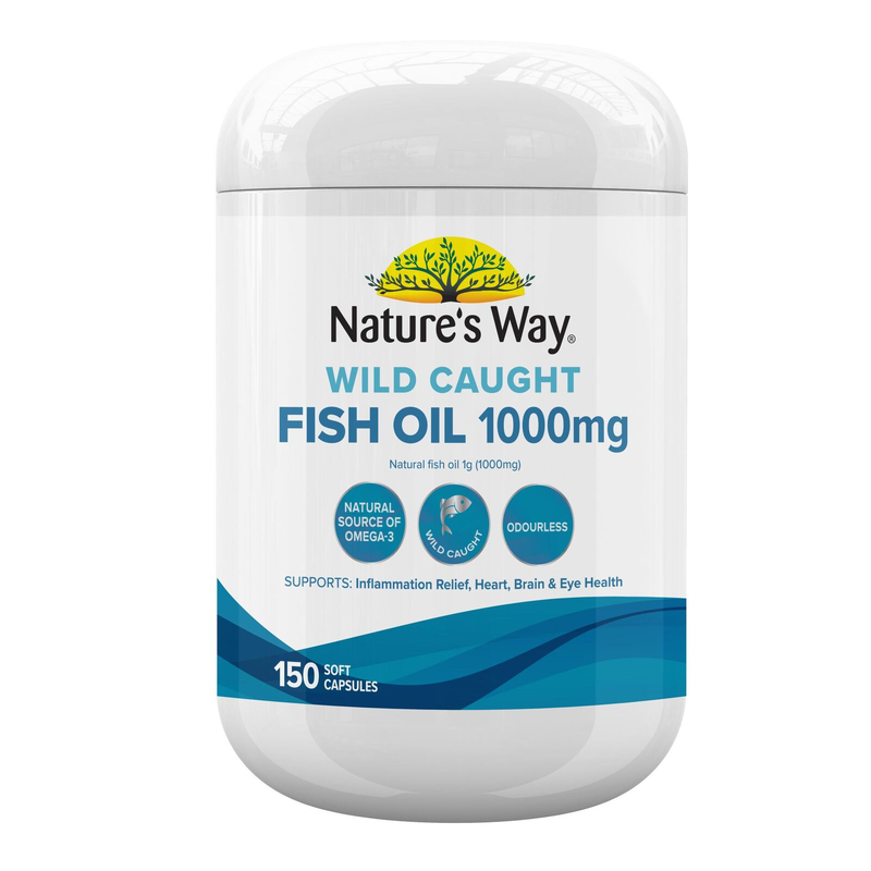Nature's Way Wild Caught Fish Oil 1000mg 150 Capsules
