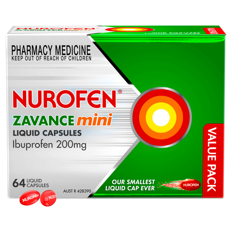 Nurofen Zavance Mini 64 Liquid Capsules