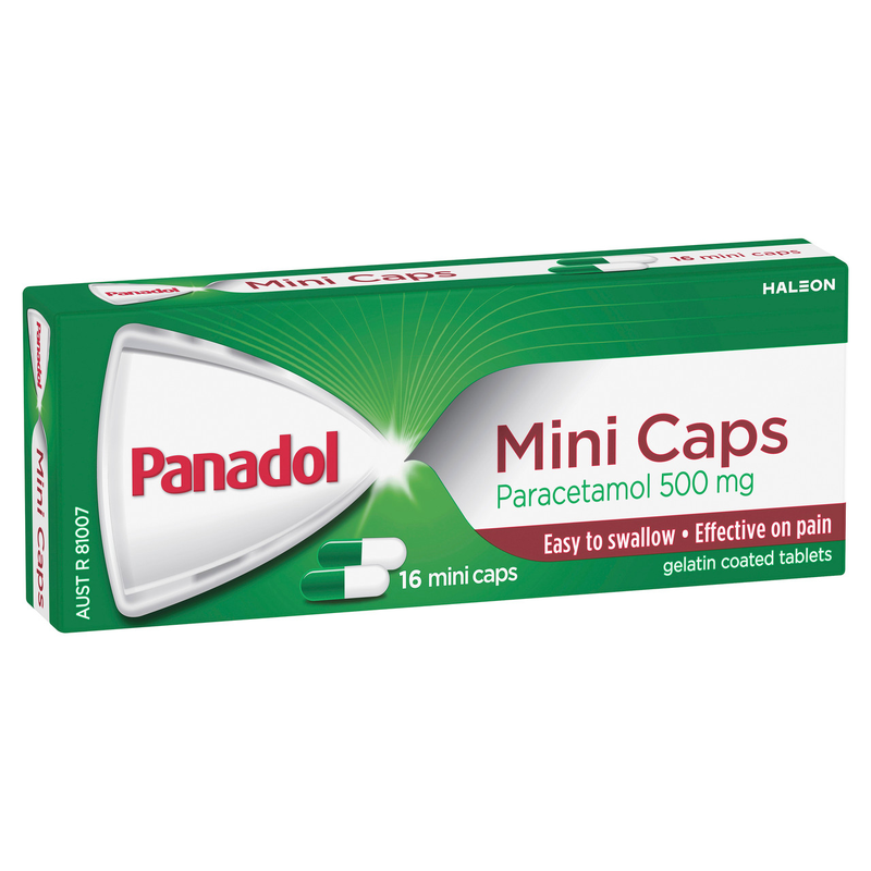 Panadol Mini Caps 500mg 16 Mini Capsules