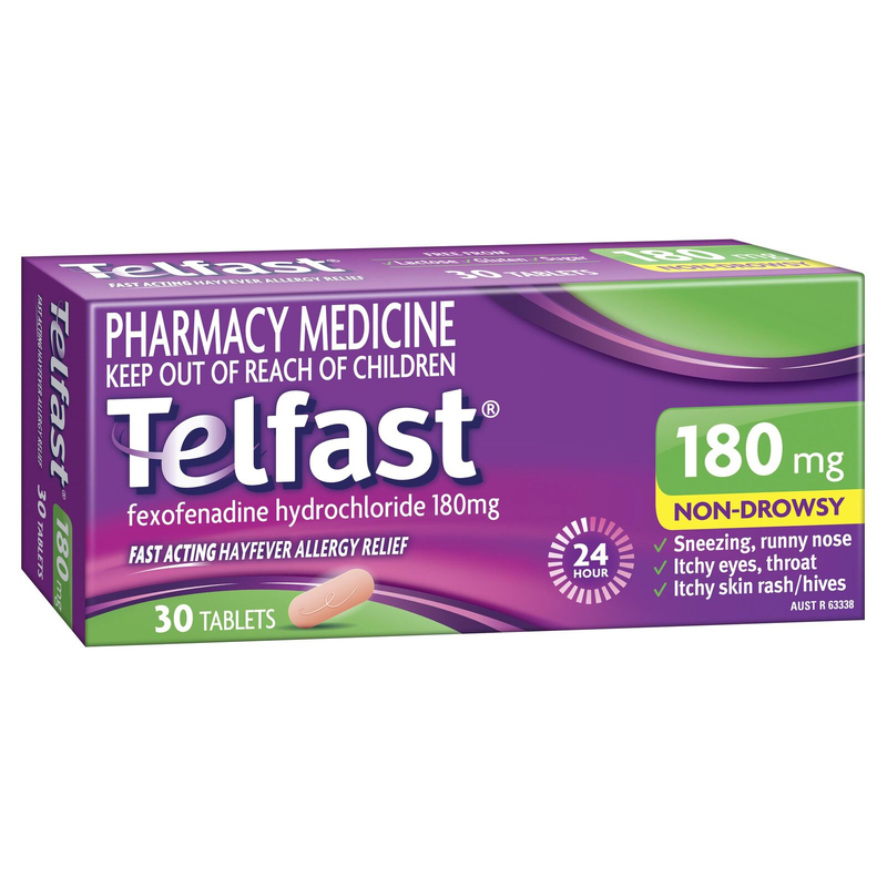 Telfast 180mg 30 Tablets 