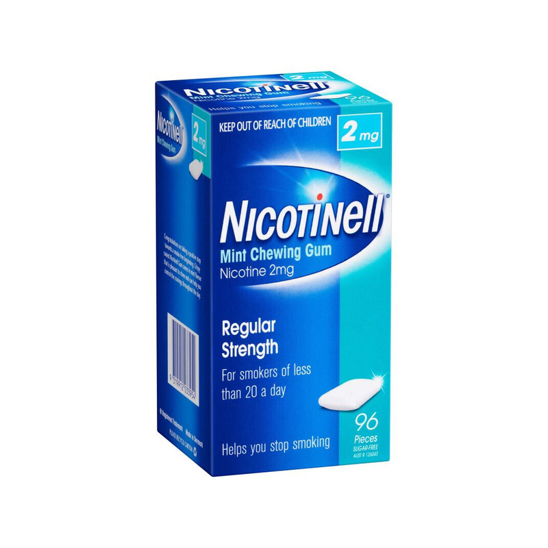 Nicotinell Regular Strength 2mg Mint Chewing Gum 96 Pieces