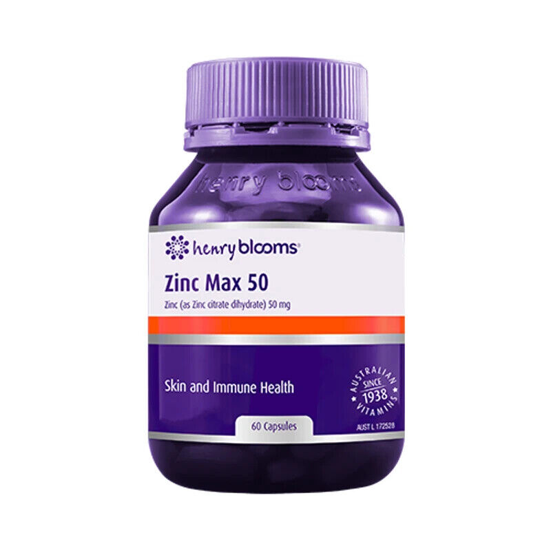 Henry Blooms Zinc Max 50 mg 60 Capsules