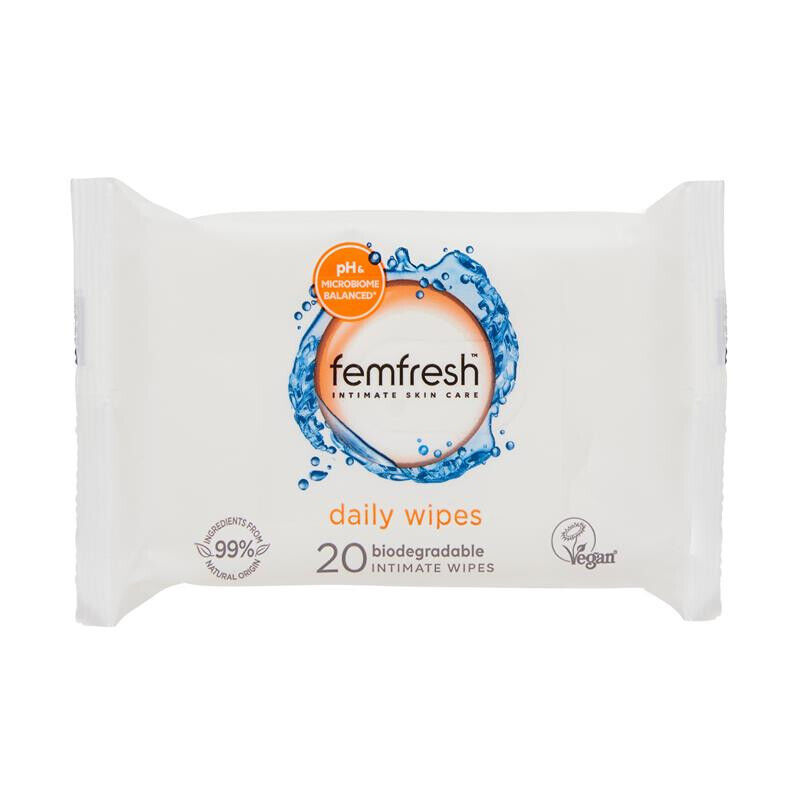Femfresh Daily Wipes 20 Biodegradable Intimate Wipes