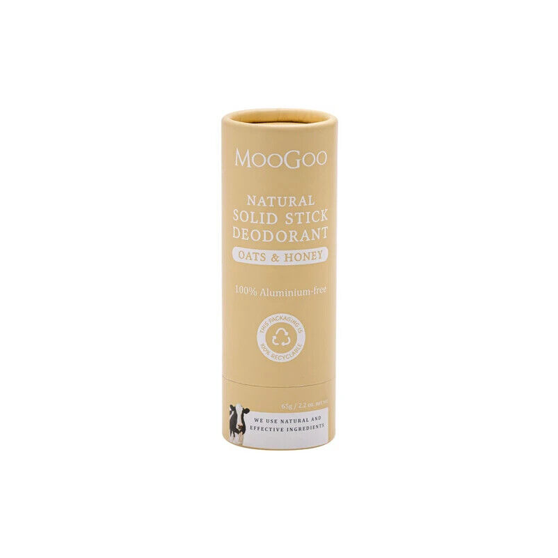 MooGoo Natural Solid Stick Deodorant Oats & Honey 65g