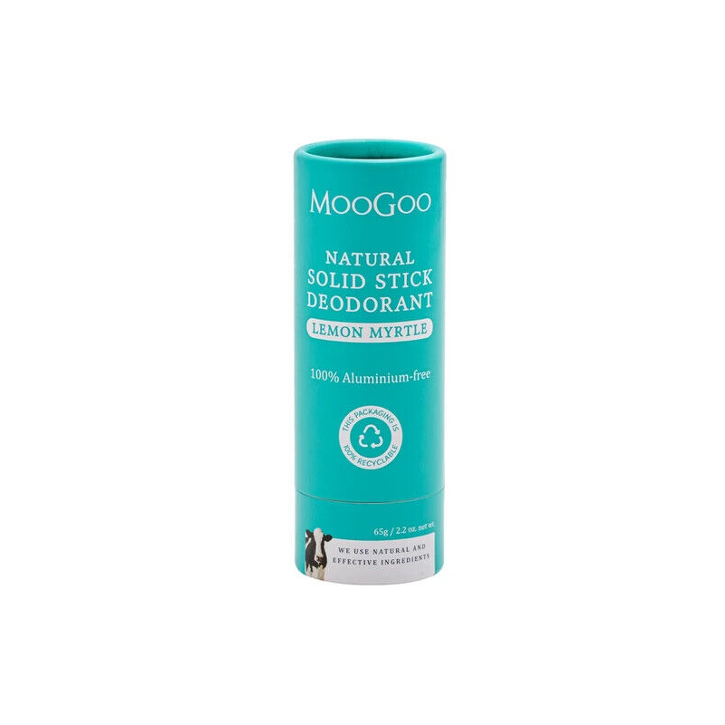 MooGoo Natural Solid Stick Deodorant Lemon Myrtle 65g