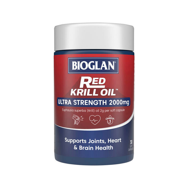 Bioglan Red Krill Oil Ultra Strength 2000mg 30 Soft Capsules
