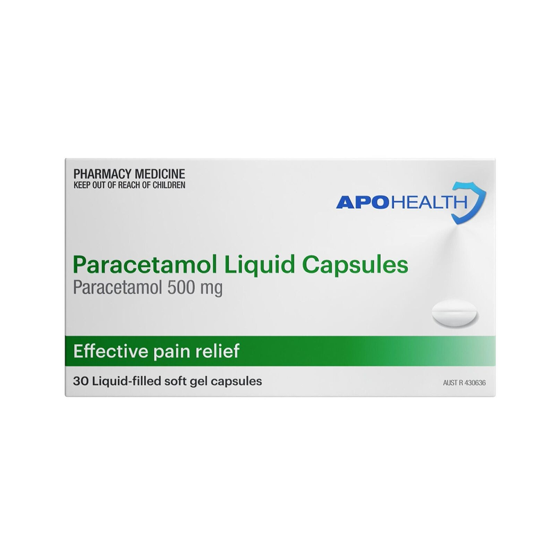 APH Paracetamol Liquid Capsules 30 Soft Gel Capsules