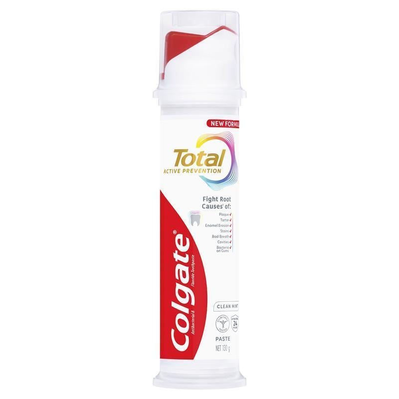Colgate Total Active Prevention Clean Mint Toothpaste Pump 130g