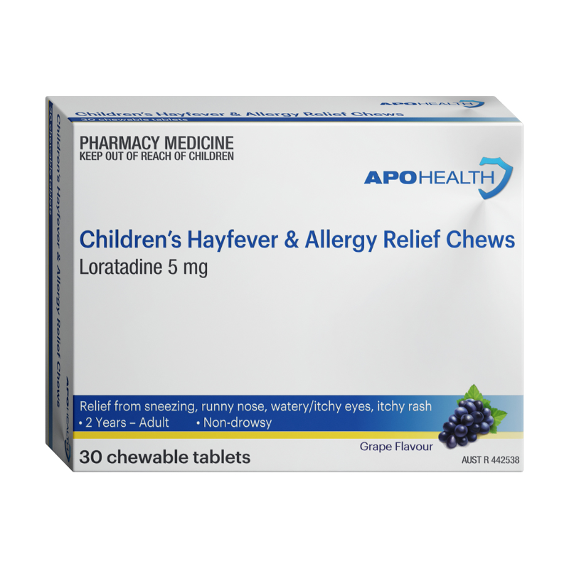 APH Children's Hayfever & Allergy Relief 30 Chews Same as Claratyne Children
