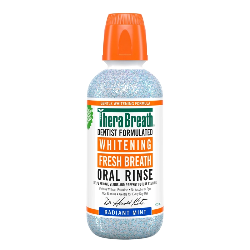 Therabreath Whitening Fresh Breath Oral Rinse Radiant Mint 473ml