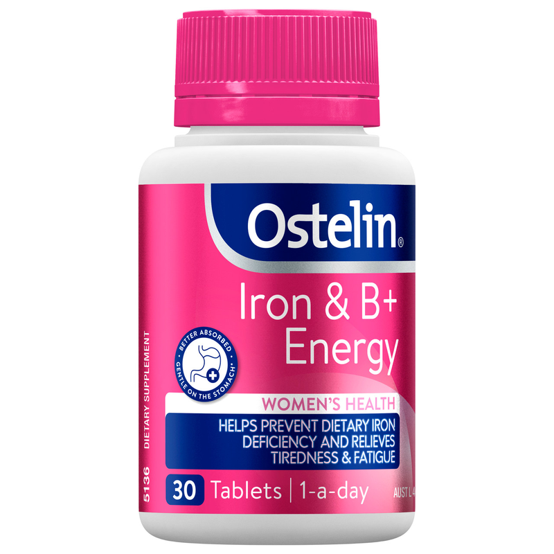 Ostelin Iron & B+ Energy 30 Tablets 