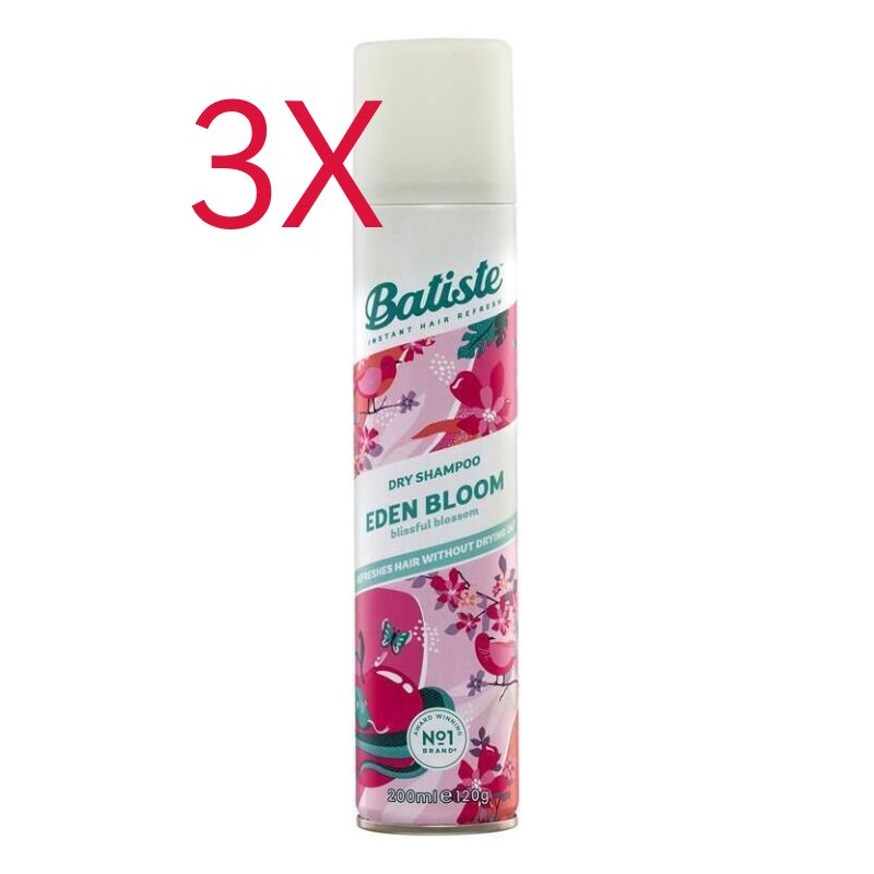3X Batiste Dry Shampoo Eden Bloom 200ml