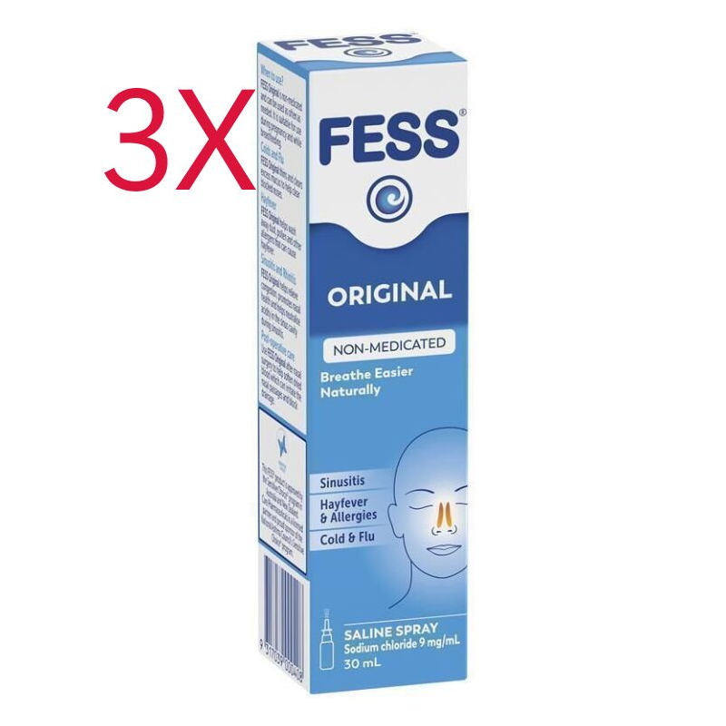 3X Fess Original Saline Nasal Spray 30ml