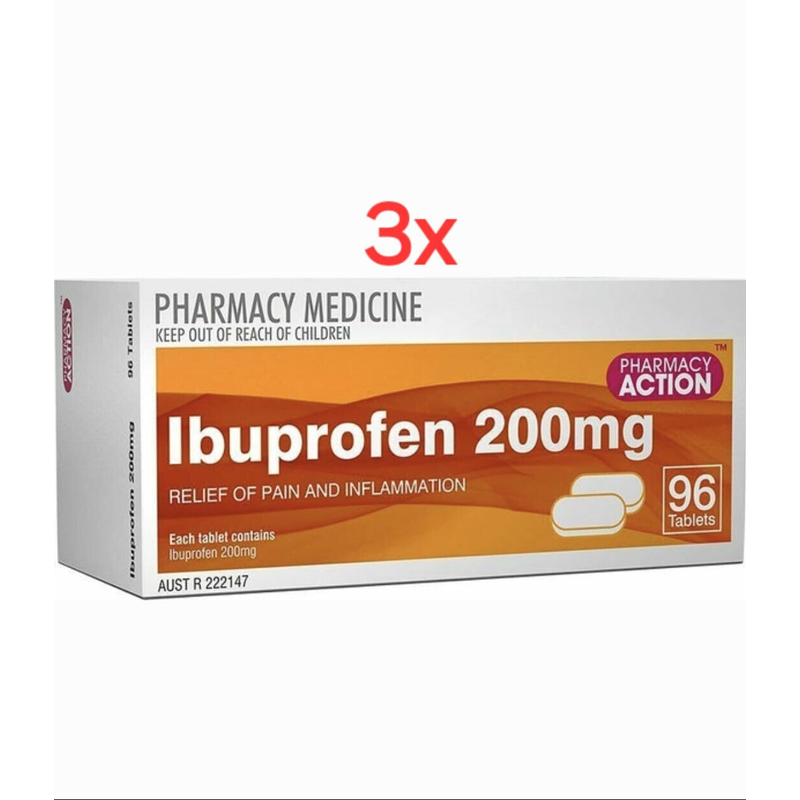 Pharmacy Action Ibuprofen 200mg Total 288 Tablets Same as Nurofen