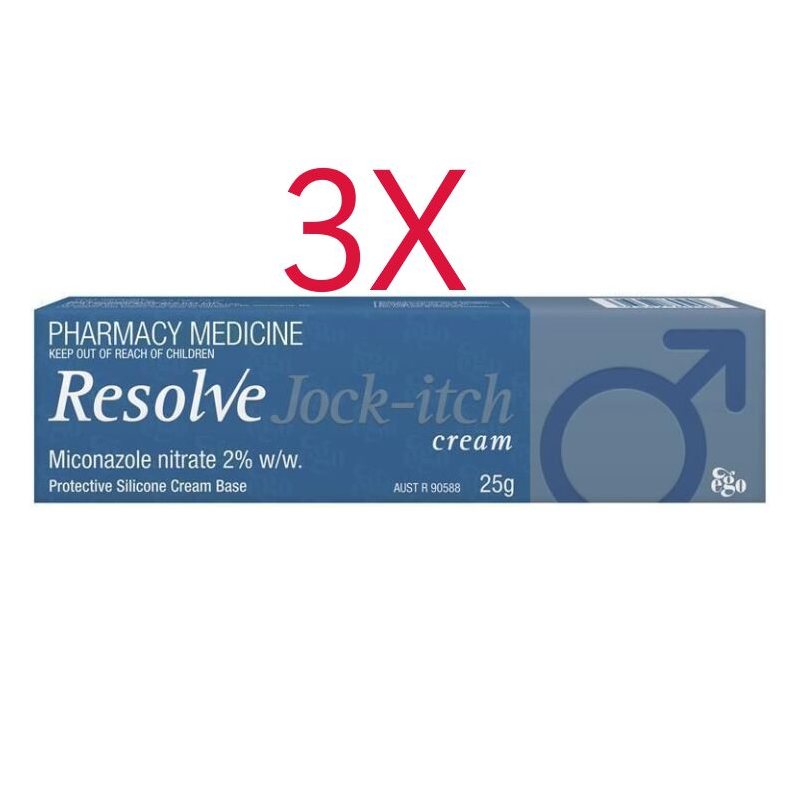 3X Ego Resolve Jock Itch Cream 25g