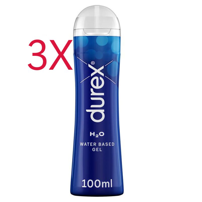 3X Durex Play Feel H2O Water Based Gel 100ml