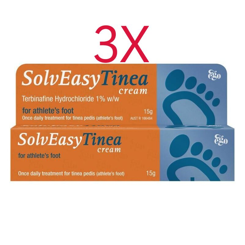 3X Ego SolvEasy Tinea Cream For Athlete's Foot 15g