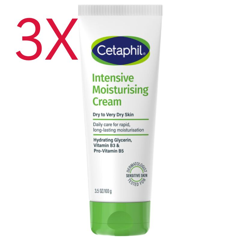 3X Cetaphil Intensive Moisturising Cream 100g