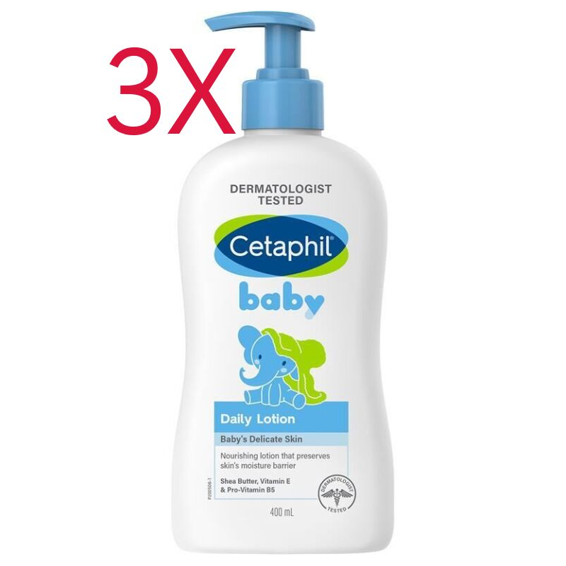 3X Cetaphil Baby Daily Lotion 400ml