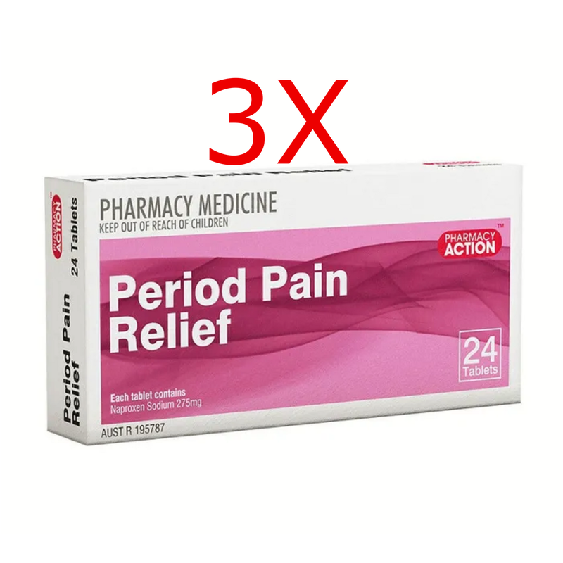 Pharmacy Action Period Pain Relief 72 Tablets Same as Naprogesic
