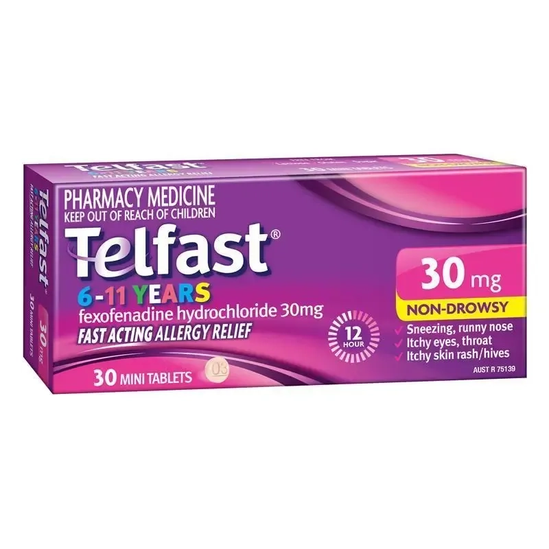 Telfast 6-11 Years 30mg 30 Mini Tablets