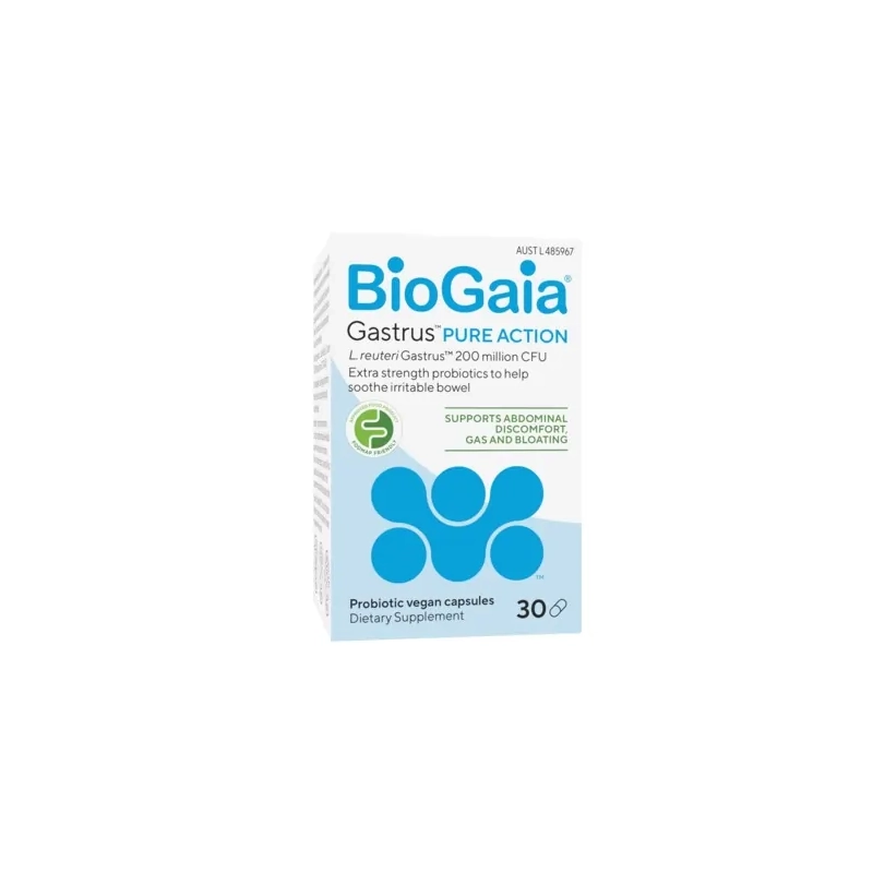 BioGaia Gastrus Pure Action 30 Capsules