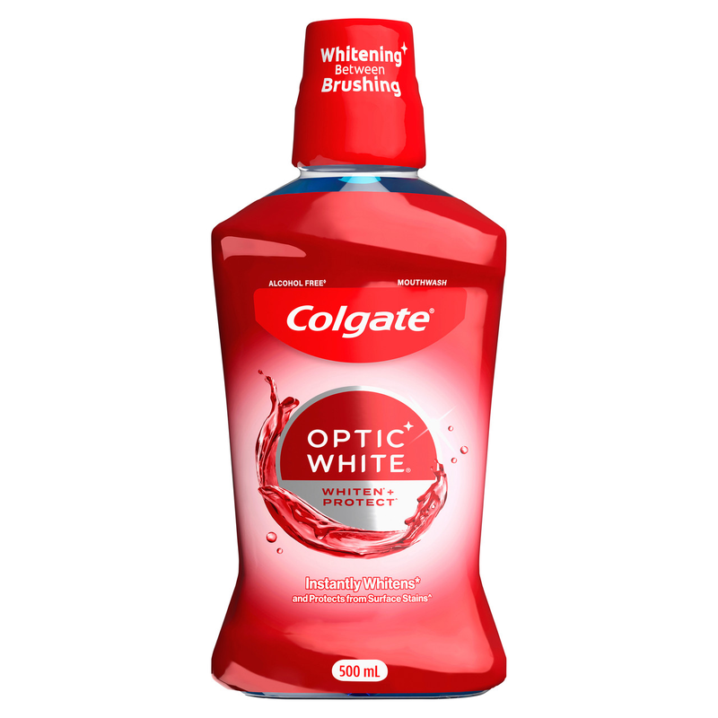 Colgate Optic White Alcohol Free Mouthwash 500ml